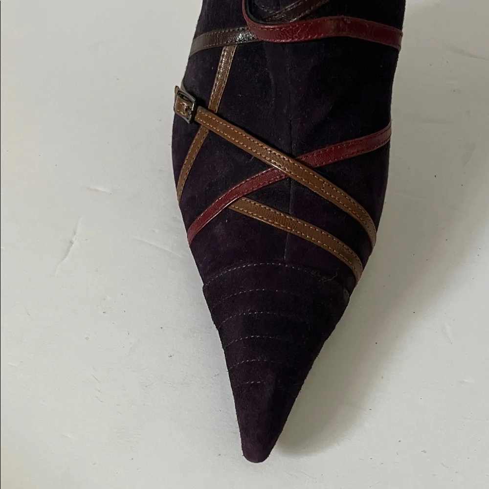 Vero Cuoio Dark Purple Heeled Boots - Picture 8 of 10